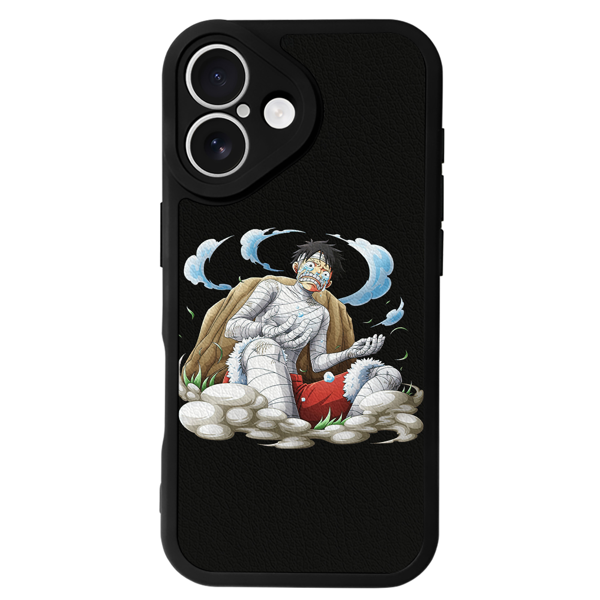 （画像用） ワンピース モンキー・D・ルフィ ONE PIECE Monkey D. Luffy 【iPhone 16シリーズ対応】シリコンスマホケース（レザー調） 材質：シリコン